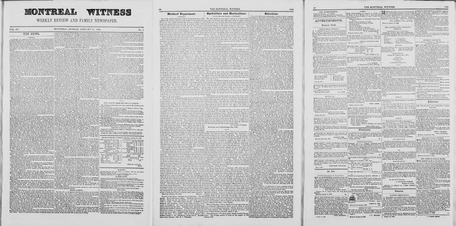 Newspaper spread